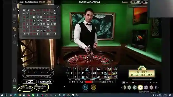 Mesa de Roleta Cassino